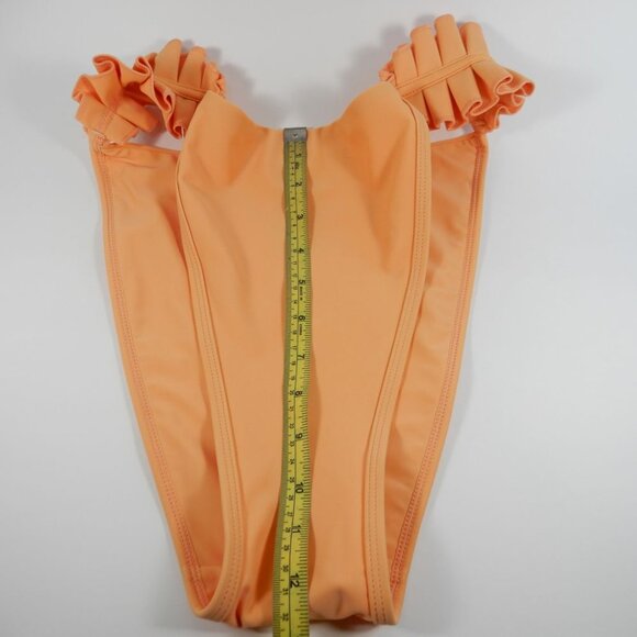 Andrea Iyamah Mulan Swim BIKINI BOTTOM Ruffled Size XL Apricot Peach Orange NEW - Picture 9 of 15